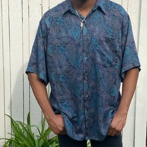 Retro Multi-Color Shirt / Vintage 80's style (XL) Floral